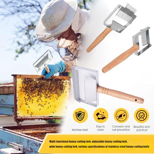 Beekeeping Tool Stainless Steel Uncapping Scraper for Smooth Process Uncapping Fork Shovel Tool - color: Thickened convention
