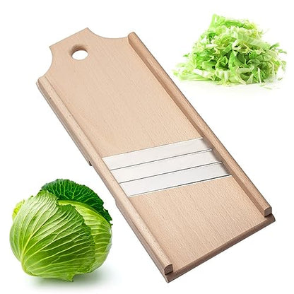 2 pcs Three-knives Wooden Cabbage Shredder for Coleslaw
