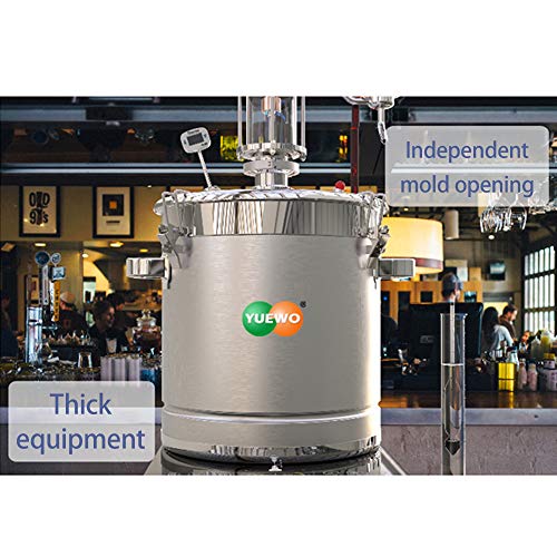 YUEWO 5.8Gal/22Litres Stainless Steel Still Wine Making Kit Water Distiller Home Brewing Kit for DIY Whisky Wine Brandy Gin Vodka Alcohol (Produce 92% ABV) - size: CT-5.8Gal 22Litres
