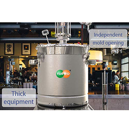 YUEWO 5.8Gal/22Litres Stainless Steel Still Wine Making Kit Water Distiller Home Brewing Kit for DIY Whisky Wine Brandy Gin Vodka Alcohol (Produce 92% ABV) - size: CT-5.8Gal 22Litres