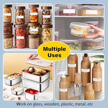 1000pcs Food Labels, AIMEIKI 1 x 3 Inch Removable Date Stickers Freezer Labels for Food Containers, Easy to Write-On & No Residue (2 Rolls) - style: 1x3inch labels