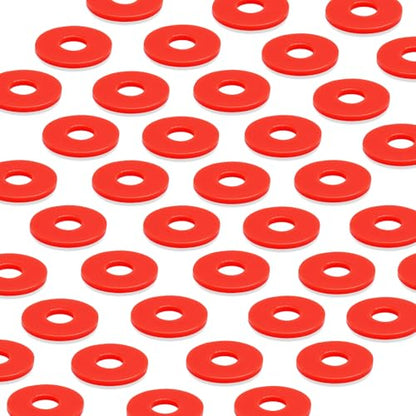 6pcs Dopamine color Silicone Gaskets Washers Seals for Cap Swing Flip Top Bottle for Home Brew Beer Soda Bottle Sealingflat,no cover (Red) - color: Red