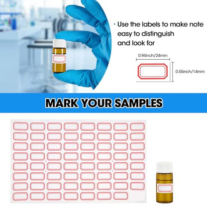 25PCS 10ml Amber Glass Vials with White Screw Caps and Plastic Stoppers, Leak-Proof Small Liquid Sample Bottles for Essential Oils, Perfumes, Reagents - color: AMBER, size: 10ml