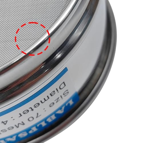 70 Mesh Lab Sieves 4" Diameter 304 Stainless Steel Wire Cloth Test Sieve for Industrial Laboratory Home - size: 70 mesh