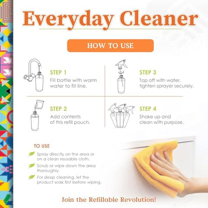 Truly Free Everyday Cleaner - Multipurpose Cleaner Spray, Kitchen Counter Cleaner, Natural Cleaning Products, Multi-Surface Household Solution - Pack of 3 - size: 4.5 Fl Oz (Pack of 2)