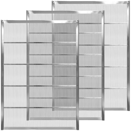 3 Pack Langstroth 8 Frame Queen Excluder, Galvanized Metal Queen Excluder for Bee Hive Brood and Honey Separate Management - size: 8-Frame 3Pack