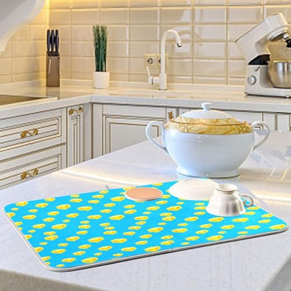 Qilmy Cheese Dish Drying Mat Absorbent Reversible Dish Drainer Pad Tableware Mat for Kitchen Counter Home Decoration, 16 x 18 Inch - size: 16 x 18 Inch