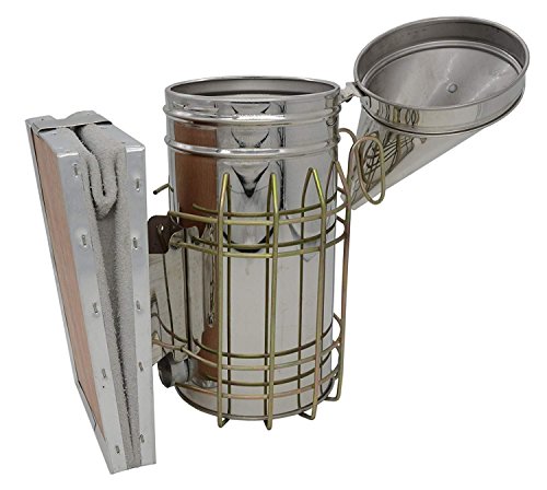 Bee Smoker for Beekeeping, Stainless Steel Bee Hive Smoker with Heat Shield for Beekeeping Supplies TH-BS1