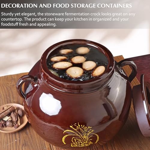 Fermentation Crock Jar Sauerkraut Ceramic Fermenting With Seal Lid(3L) - size: 3L