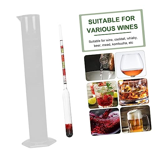 2 Sets Home Brew Hydrometer Kit Round Cylinder Triple Scale Alcohol Meter for Wine Making Beginners - color: 2