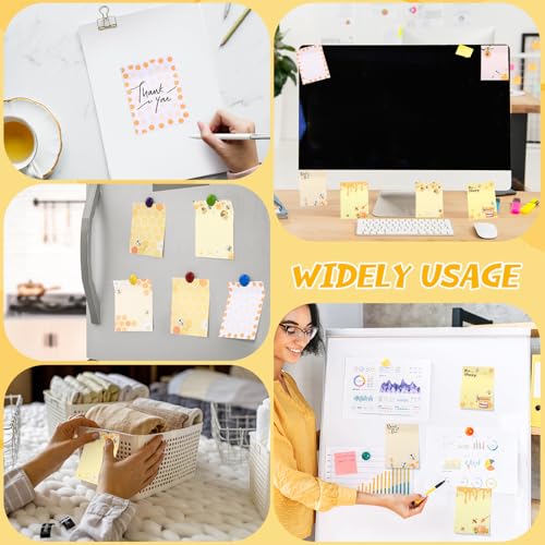 Chiisong 12 Pieces Bee Sticky Notes Bee Notepads Gifts 3x4 Inch Adhesive Honey Memo Notes for Women to Do List for Memo Reminder List for Office Home Supplies Teachers Gift - style: Bee Style