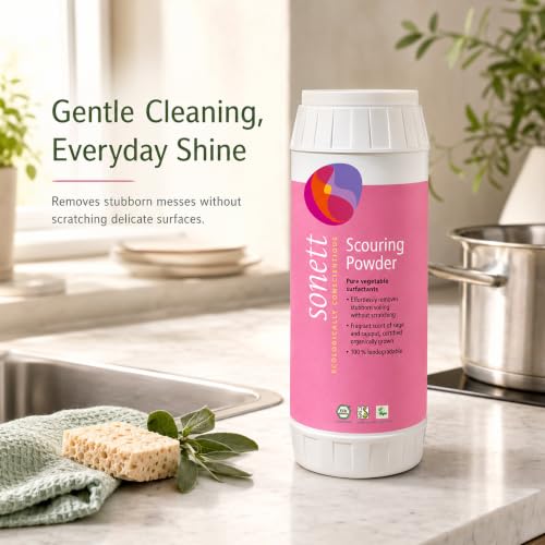 Sonett Scouring Powder Organic - Biodegradable Cleaner, 16 oz (Pack of 1)
