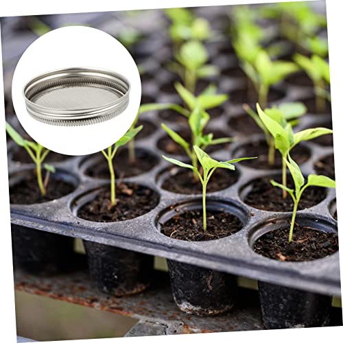 3Pcs Stainless Steel Sprouting Jar Lids Fine Mesh Strainer Lids for Canning Jars for Fresh Sprouts Wheatgrass Liquid Straining Compatible with Mouth