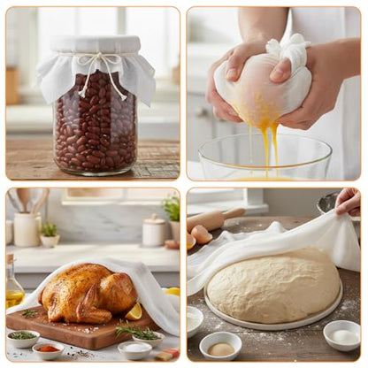 5 Pcs Straining Cloth, 23x23 Inch Cheesecloth for Cooking Steamer Cloth Reusable Cotton Cheesecloth Cooking, Canning, Steaming, Food Filter Cloths, Nut Milk, Cheese Making
