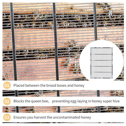 2Pcs Metal Queen Excluder Beehive Queen Bee Excluder Beekeeping Queen Excluders Beekeeping Tools (8 Frame 2Pcs) - size: 8 Frame 2Pcs