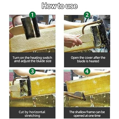Electric Honey Uncapping Knife, Portable Scraping Honey Extractor, Beekeeping Stainless-Steel Electric uncapping Knife, Constant Temperature, with Insulated Handle, for Beekeeper Honey Collection