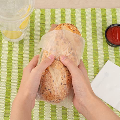 Restaurantware Plastic Food Wraps 1000 Pack of 10.75" x 12" Pre-Cut Clear Sandwich Wraps Disposable Pop-Up Microwavable Freezable Greaseproof Food Covers for Burgers, Snacks, And Take Out - size: 12" x 10.8"
