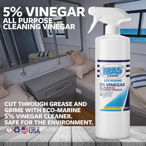 MA5x EcoMarine 5% Vinegar All Purpose Boat Cleaning Vinegar | Biodegradable Safe Boat Cleaner | Multi-Surface Marine Cleaner - size: 32 Fl Oz (Pack of 1)