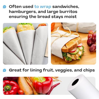 Freezer Paper Roll 24" x 13200" (1100 feet) - USA-made Large White Paper for Freezing Food, Meat & Fish - Freezer Material with Special Coating-Strong Barrier Against Air and Moisture by IDL Packaging - color: White, size: 24" X 1100 Feet, 1 Roll