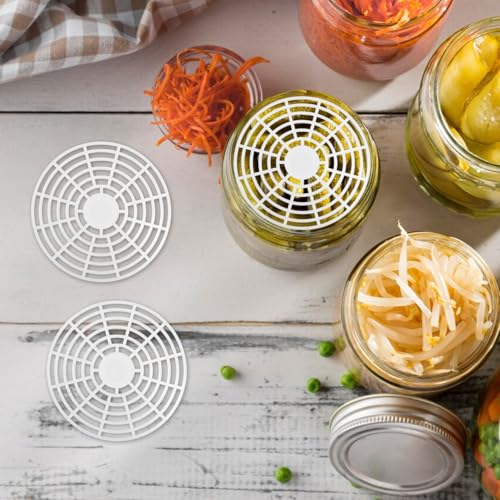 5-Pack Vegetable Pickling Press Tool for Wide Mouth Jars Reusable Fermenting Mesh Pickle Jar Plate Fermentation Accessory for Effective Flavor Extraction at Home