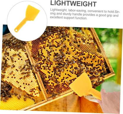Beeswax Press Sheet Mold with Honey Scraper, Silicone Mold for Making Honeycomb Sheets, DIY Beehive Foundation & Candles, Reusable Beekeeping Supplies - color: Orange