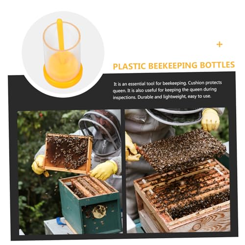 2 Sets of Professional Bee Marking Bottles Queen Marking Cages for Beekeeping Includes Queen Clip Bottle and Bee Catching Cage