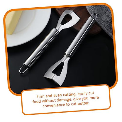 Cabilock 3PCS Stainless Steel Butter Knife Set Kitchen Cheese Cutting Tools Ergonomic Handles for Home Cooking and Charcuterie Boards