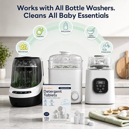 Solid Detergent Baby-Safe Tablets for All Baby Bottle Washer