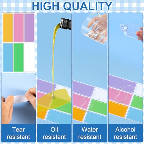 260 Pcs Dry Erase Labels, Dry Erase Stickers, Waterproof Sticker Labels, Removable Labels Easy Peel Off, Reusable Sticky Notes for Food Containers, Office (f Small, Medium, Large) - color: Colorful