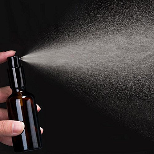 YIZHAO Amber Glass Spray Bottles 1oz, with Small Fine Mist Spray, Metal Cap, Refillable for Essential Oil,Travel,Cleaning,Perfume,Aromatherapy,Makeup – 6 Pcs - color: Amber, size: 30ml-6