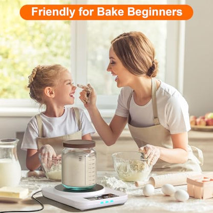 Electric Sourdough Starter Warmer, Upgrade Warming Heating Pad Mat for Sour Dough Starter, Sourdough Heater Proofing Tool for Home Baking with Thermostat Control, Timing, Memory Function (White) - color: White