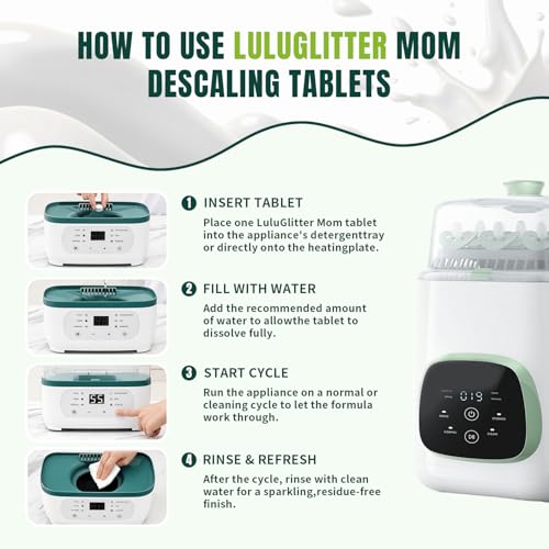Baby Bottle Washer Descaling Tablet Remove Limescale 12 Count | Descaling tablet, Limescale removal, Mineral buildup, Baby bottle washer