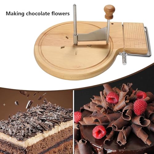 Adjustable Stainless Steel Cheese Slicer - Flower Maker & Curler for Cheese Wheels, Butter & Chocolate - Essential Kitchen Tool for Cheese Lovers