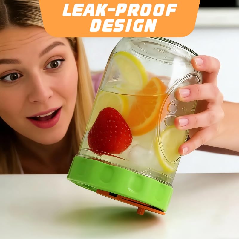 4 Pack Silicone Wide Mouth Mason Jar Lids with Straw for Ball, Kerr and More,Food Grade Canning Jar Drinking Lids,Storage Caps for Mason,Leak-Proof