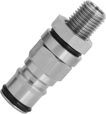 Homebrew 304 Stainless Steel Corny Keg 1/4’’ BSP Ball Lock Post Bulkhead with Poppets 19/32"-18 Gas/Liquid Corny Keg Adapter (Liquid) - size: Liquid