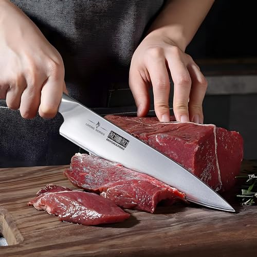 HOSHANHO 8-Piece Kitchen Knife Set, Japanese High Carbon Super Steel Knife Sets with Block, Professional Ultra Sharp Chef Knife Set with Scissors