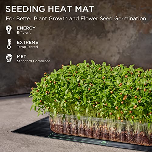 MET Certified Seedling Heat Mat, Adjustable Temperature, Waterproof, Durable Germination Station, Warm Hydroponic Heating Pad, Indoor Home Gardening, 48" X 20" - size: 1 Pack-48" X 20"