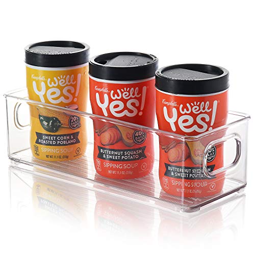 Pantry Organization And Storage - Refrigerator Organizer Bins - Stackable Clear Fridge & Freezer Organizer Bins - Great Bins For Pantry, Storage, Organizer, Fridge, Freezer, & More - size: 10 x 4 x 3