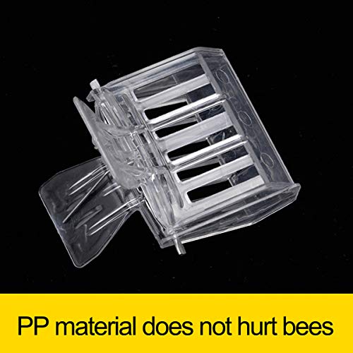 15 Pcs Queen Bee Cage Catcher Clip Transparent Plastic Beekeeping Tools kit