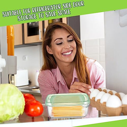Uiifan 3 Pcs Sliced Cheese Container for Fridge, 22 oz Clear Airtight Slice Holder Container with Lids Plastic Box for Cheese Dessert Refrigerator Deli Food Storage