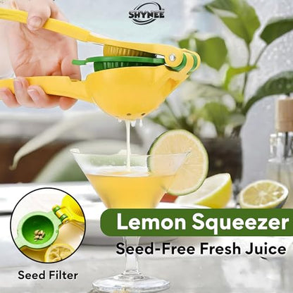 4PCs Kitchen Essentials Set – Premium Quality Lemon Squeezer, Garlic Press, Stainless Steel Whisk, Multi-Use Grater, Cheese Grater – Durable, Easy to Clean Cooking Tools Set for Everyday Meal Prep