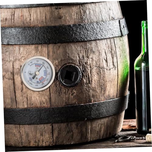 Cabilock 304 Stainless Steel Wine Thermometer High Precision Dial Thermometer for Winemaking and Brewing Corrosion and Rust Resistant for Homebrew and Wine Barrel Monitoring