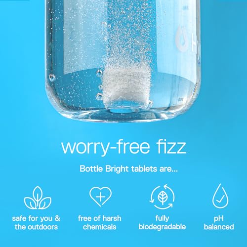 Bottle Bright Cleaning Tablets 12, 36, 78 Count – Water Bottle Cleaner for Stainless Steel, Tumblers, Thermos | Removes Coffee Tea Stains, Eliminates Odors, Easy and Safe Cleaning - size: 12 Count (Pack of 1)