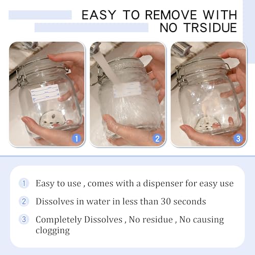 L LIKED 2x1 Dissolvable Labels, 600 Stickers, Use by Food Rotation Labels for Storage and Container (600, Blue) - size: 2"x1"/600labels/Blue