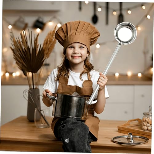 Generic Long Handle Stainless Steel Water Ladle with Pour Spout, 35cm Extended Kitchen Soup Scoop for Cooking and Garden Watering