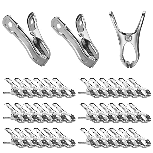 40 PCS Garden Clips, Heavy Duty Stainless Steel Greenhouse Clamps, Greenhouse Clips for Netting, Have a Strong Grip to Hold Down The Shade Cloth or Plant Cover on Garden Hoops or Greenhouse Hoops - style: 2inch-40pcs