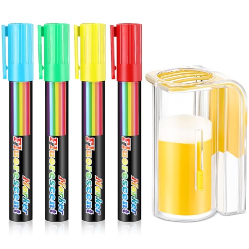 Qualirey 5 Pcs Queen Bee Marking Kit 1 Marking Bottle 4 Color Marking Pens Beekeeping Supplies Beekeeper Marking Tools Queen Bee Catcher One Handed Queen Marking Must-Have Equipment for Beekepers - color: Yellow