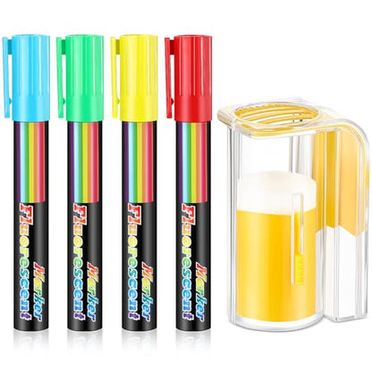 Qualirey 5 Pcs Queen Bee Marking Kit 1 Marking Bottle 4 Color Marking Pens Beekeeping Supplies Beekeeper Marking Tools Queen Bee Catcher One Handed Queen Marking Must-Have Equipment for Beekepers - color: Yellow