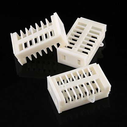 Hilitand 10pcs Multifunctional Bee Queen Cage, Plastic Match Box Moving Catcher Cage Beekeeping Tools 50x30x19mm/1.97x1.18x0.75in
