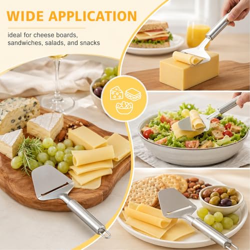 2pcs Cheese Peeler,Cheese Shaver,Cheese Slicer,Cheese Plane,Cheese Slicers For Block Cheese,Stainless Steel,For Cutting Butter Or Chopping Citrus Fruits, Carrots, And Other Hard Vegetables